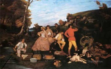 Gustave Courbet Desayuno a la caza Pinturas al óleo